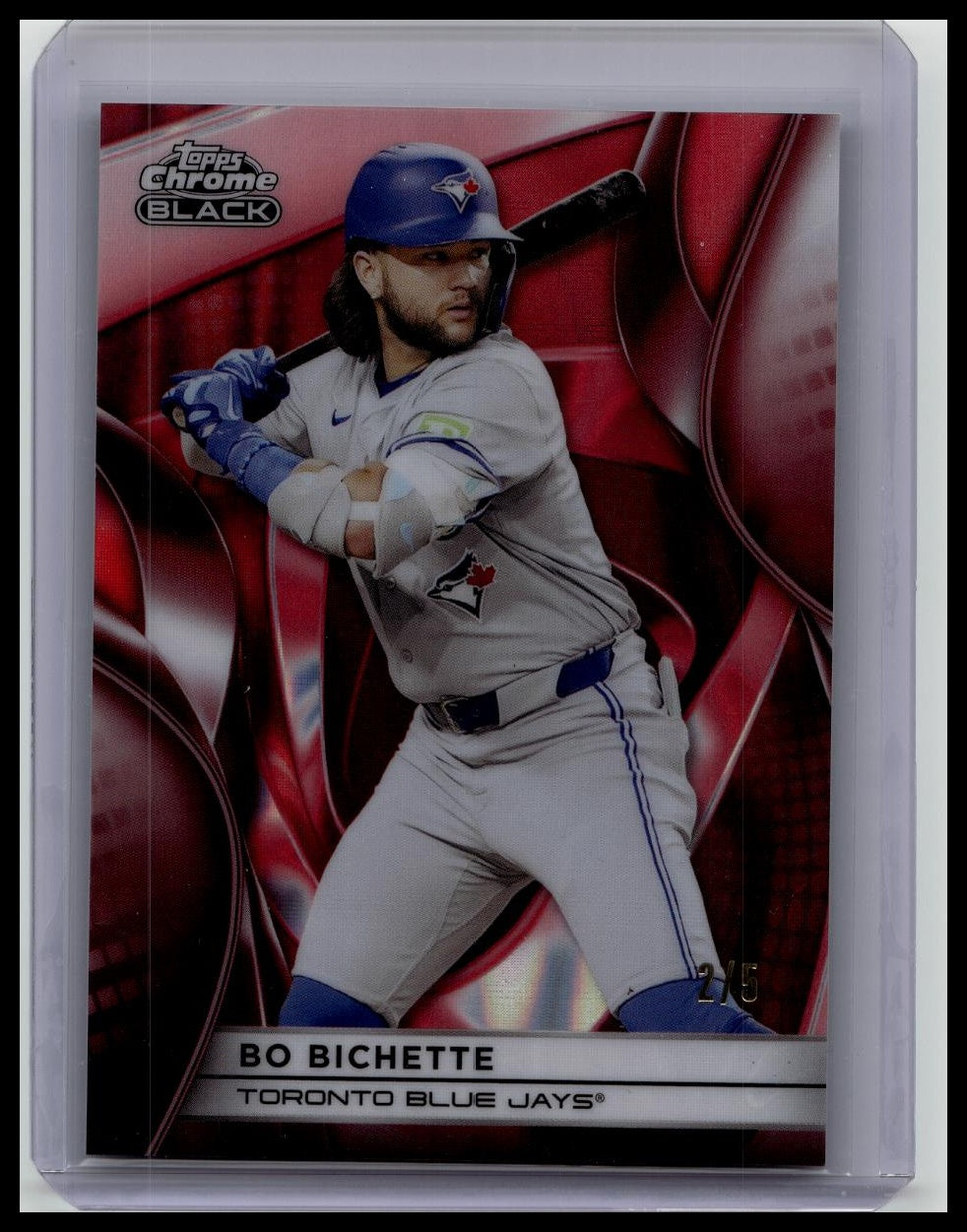 2025 Topps Chrome Black - Bo Bichette #51 Red Wave Refractor /5