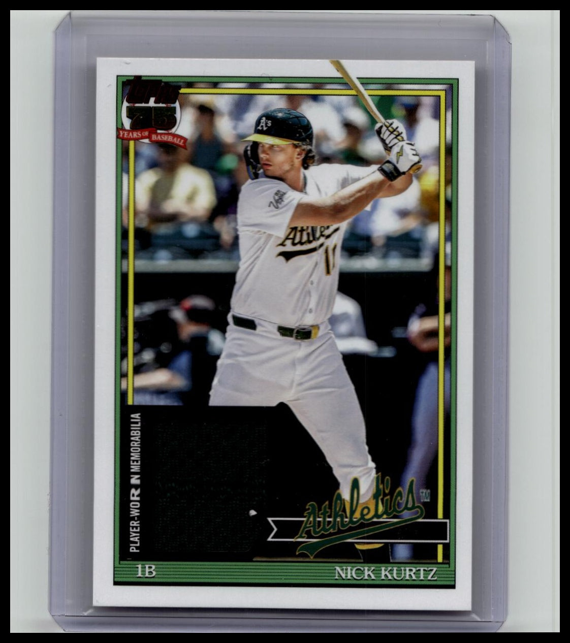 2026 Topps Series 1 NICK KURTZ 1991 Topps Baseball Relic - ATHLETICS