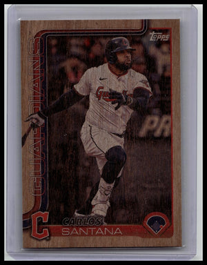 Carlos Santana 2025 Topps Update Wood Parallel 13/25