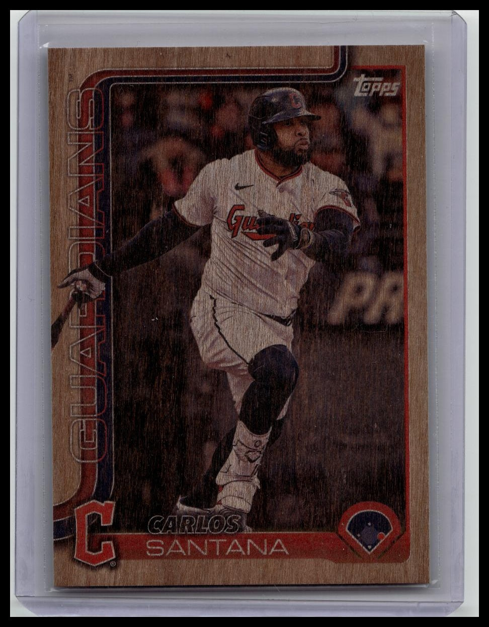 Carlos Santana 2025 Topps Update Wood Parallel 13/25