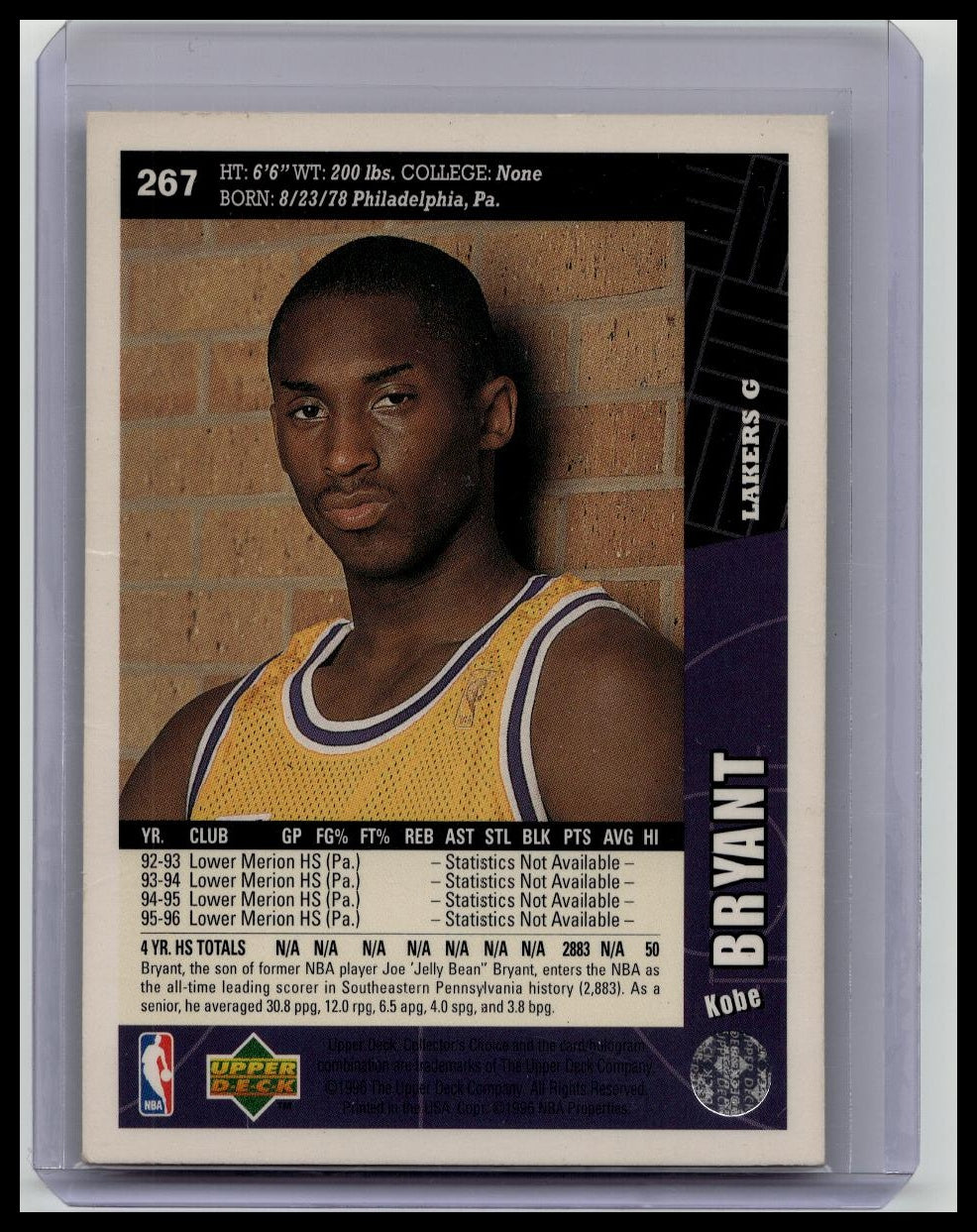 1996-97 Upper Deck Collector's Choice - Kobe Bryant #267 Rookie (RC)