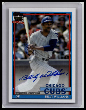 Billy Williams 2026 Topps Series 1 75th Anniversary Auto 1991 Cubs MLB