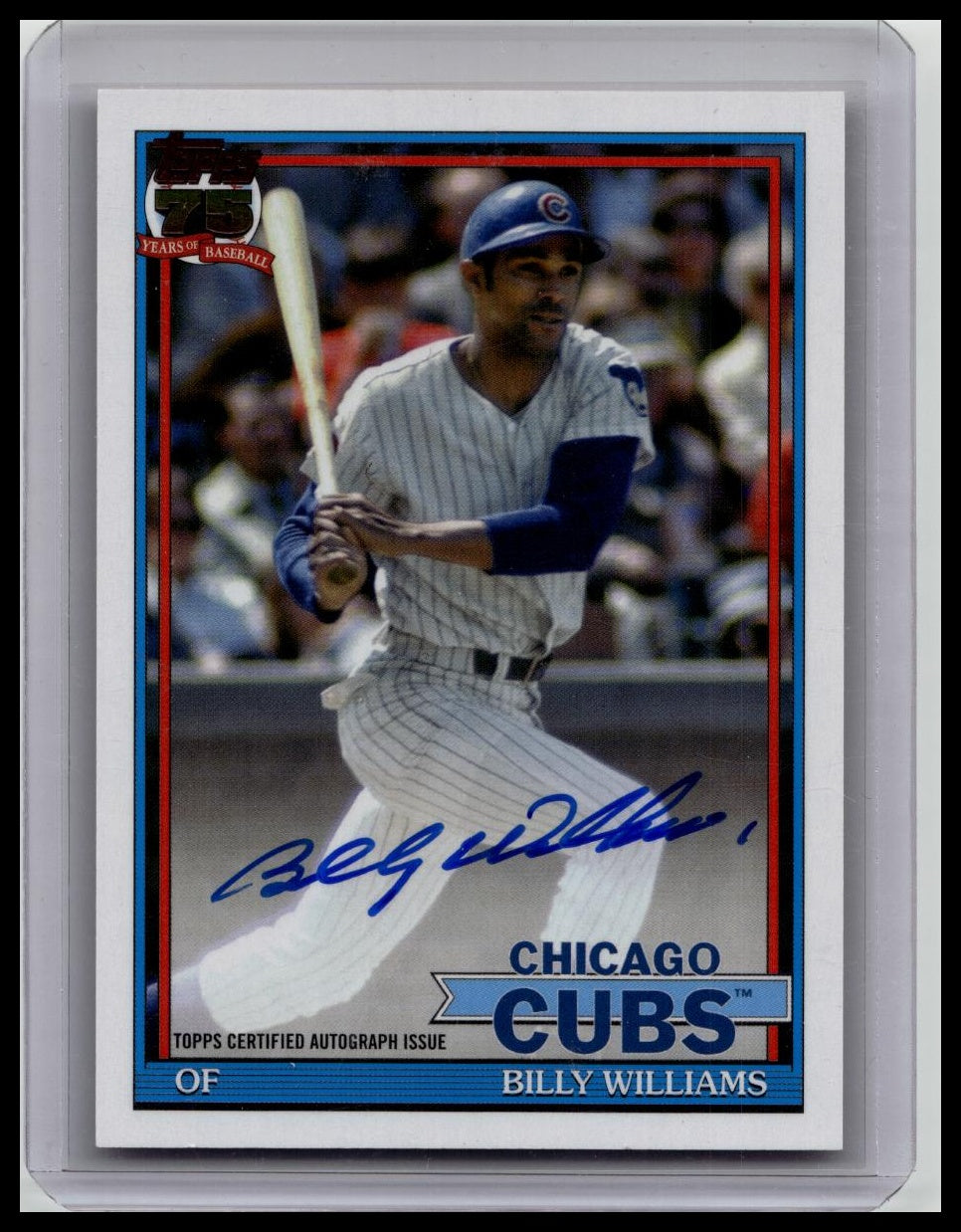 Billy Williams 2026 Topps Series 1 75th Anniversary Auto 1991 Cubs MLB