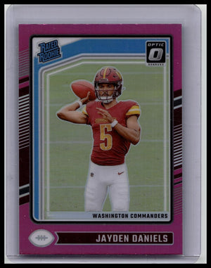 2024 Panini Optic Jayden Daniels Pink Prizm Rated Rookie