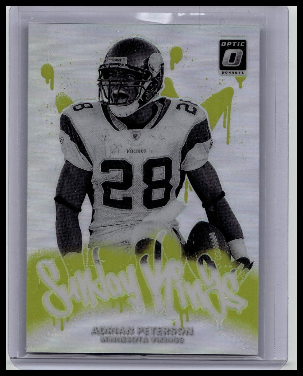 2025 Donruss Optic Football "Sunday Kings" Ssp CASE Hit #26 Adrian Peterson