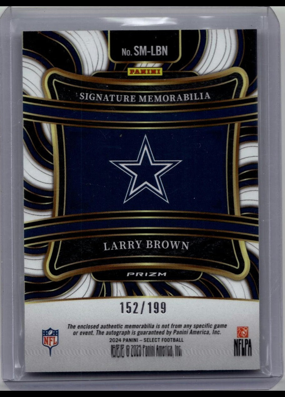 2024 Select Larry Brown Signature Jersey Auto #/199 Cowboys