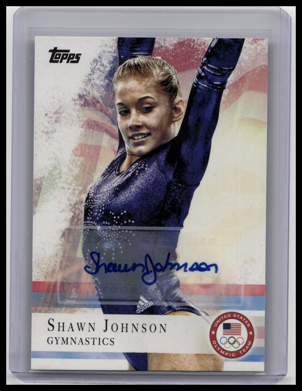 2012 TOPPS USA OLYMPIC TEAM Shawn Johnson AUTO AUTOGRAPH GOLD MEDAL