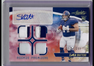2025 Absolute Cam Skattebo /299 RPA Rookie 2 Color Patch Auto RC Giants
