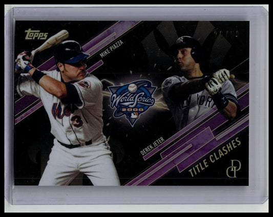 2024 Topps Dynamic Duals Title Clashes Derek Jeter Piazza #TC-6 /50