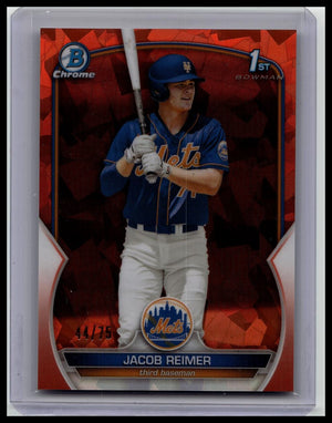 2023 Bowman Chrome Sapphire Edition #BCP-181 Jacob Reimer Prospects Orange #/75