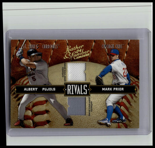 2004 Leather and Lumber Rivals Materials Mark Prior / Albert Pujols Jersey /250