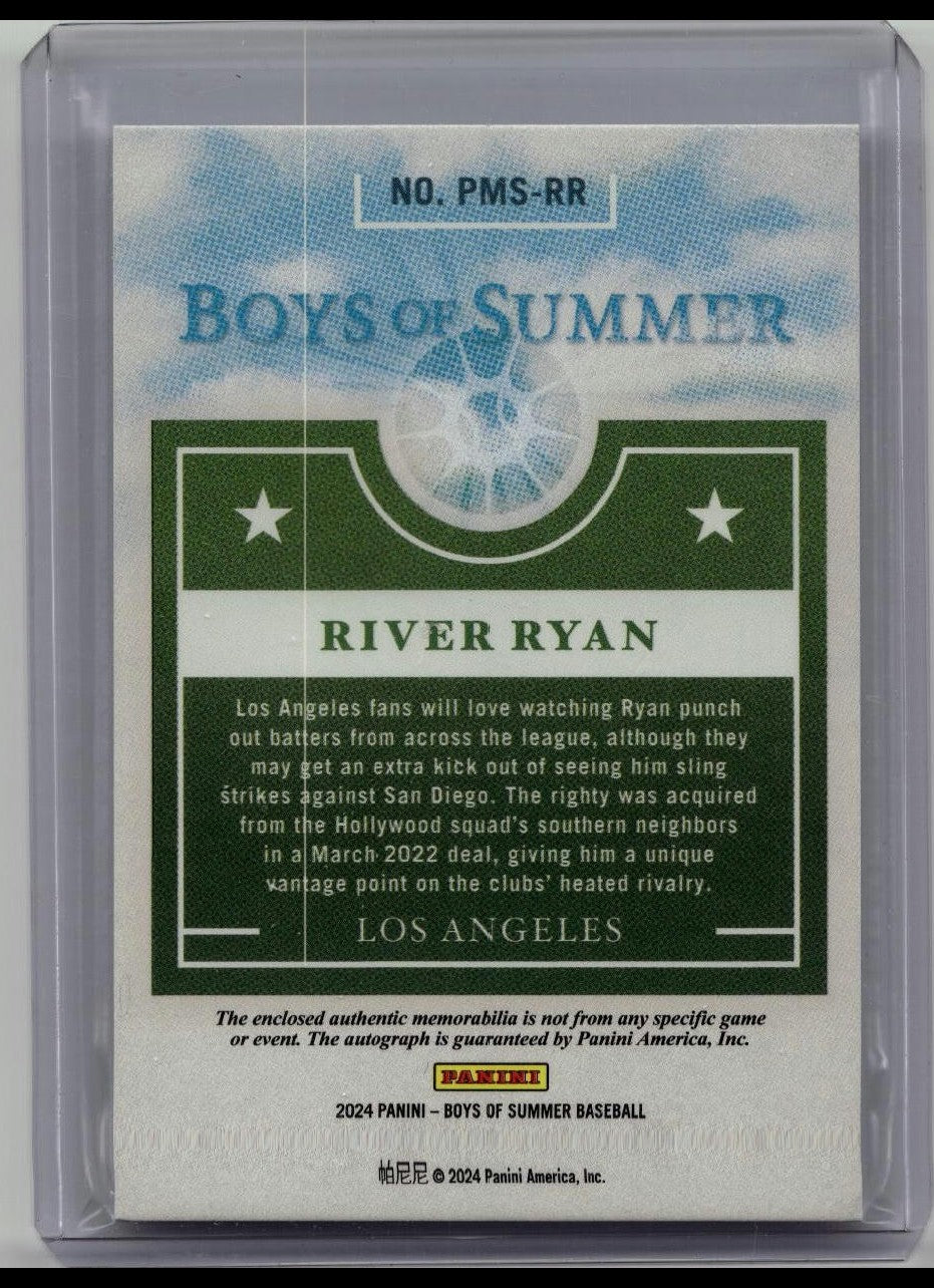 2024 Boys of Summer Prospect Material Sign Holo Silver #20 River Ryan Auto /25