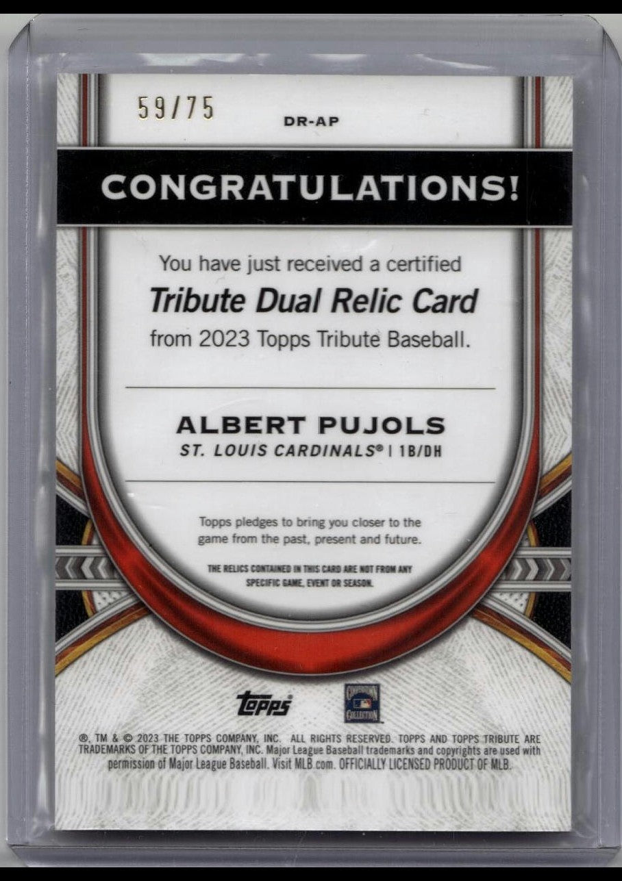 2023 Topps Tribute - Dual Relics Albert Pujols #DR-AP /199 (MEM)