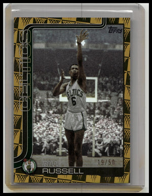 2025 Topps NBA Gold Foil Bill Russell #251 /50 Gold Foil