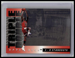 Upper Deck 1993 Triple Double 3-D Standouts Michael Jordan #TD2 Bulls NBA