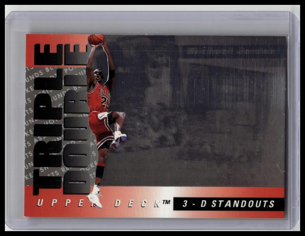 Upper Deck 1993 Triple Double 3-D Standouts Michael Jordan #TD2 Bulls NBA