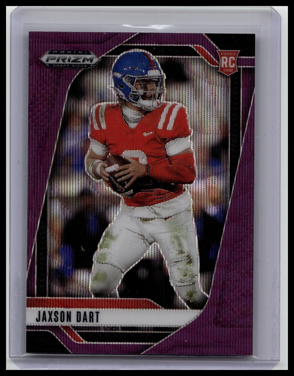 2025 Panini Draft Picks Purple Wave Prizm Jaxson Dart Rookie