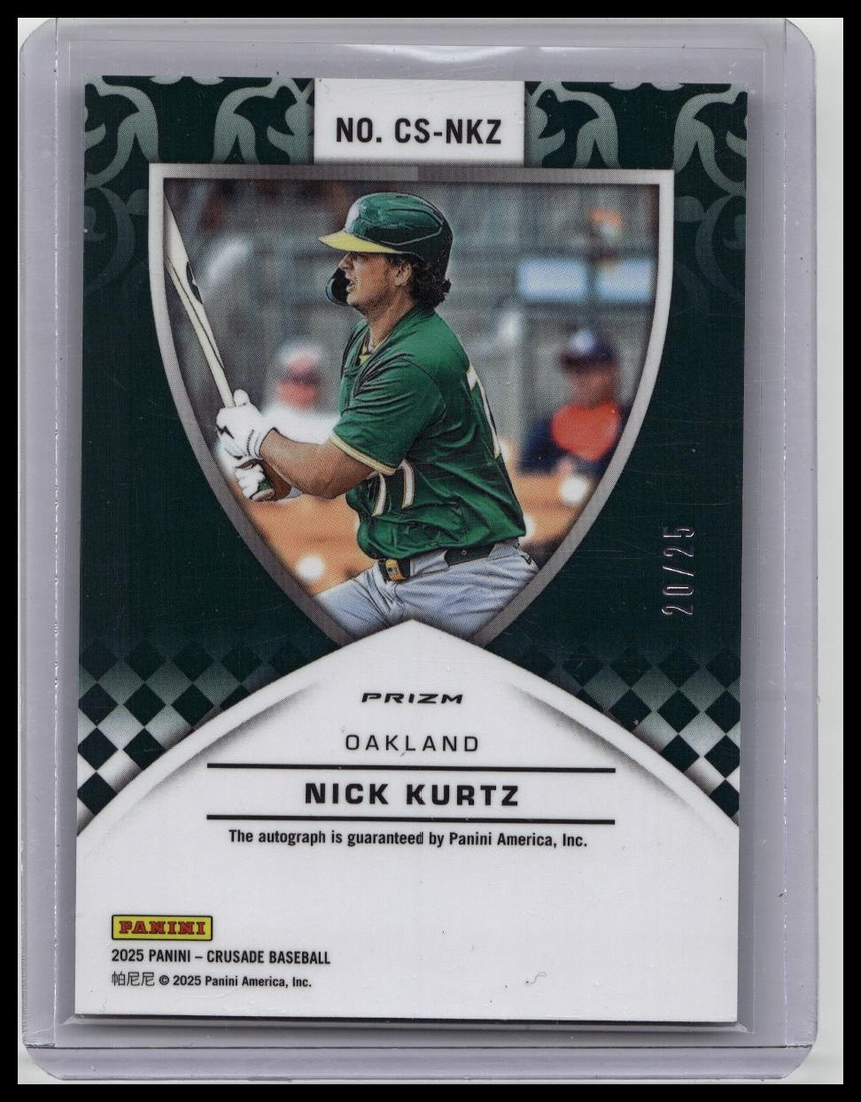 2025 Panini Crusade Nick Kurtz Rookie Auto /25