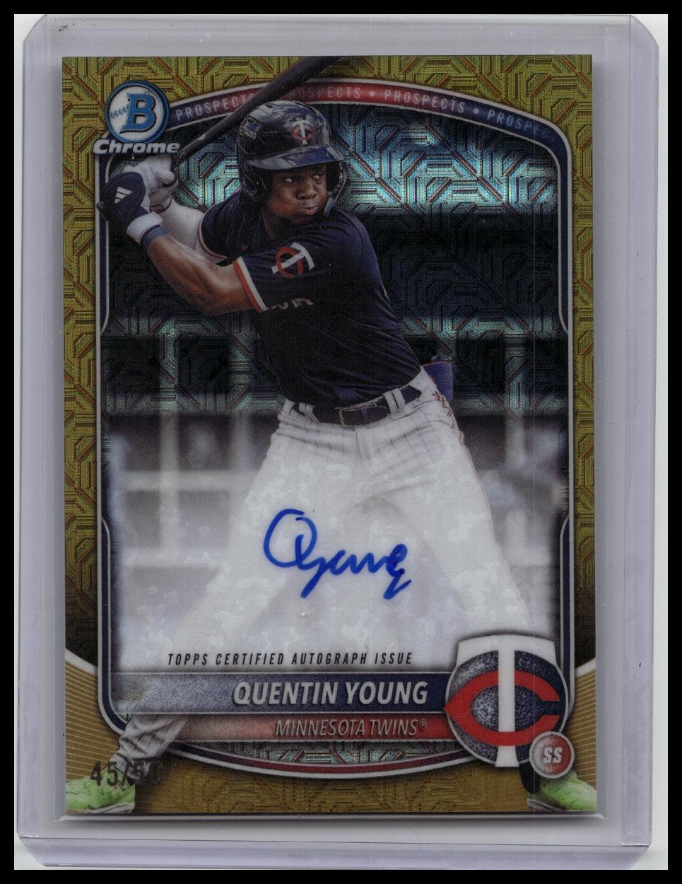 2025 Bowman Draft Mega Prospect Auto Quentin Young #CPA-QY Gold Mega /50