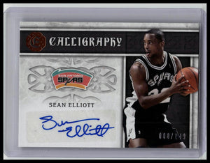 2016-17 SEAN ELLIOTT /149 AUTO PANINI EXCALIBUR CALLIGRAPHY AUTOGRAPHS