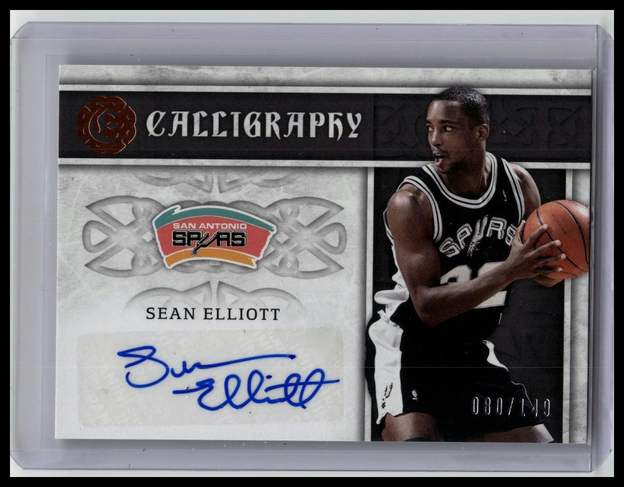 2016-17 SEAN ELLIOTT /149 AUTO PANINI EXCALIBUR CALLIGRAPHY AUTOGRAPHS