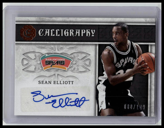 2016-17 SEAN ELLIOTT /149 AUTO PANINI EXCALIBUR CALLIGRAPHY AUTOGRAPHS
