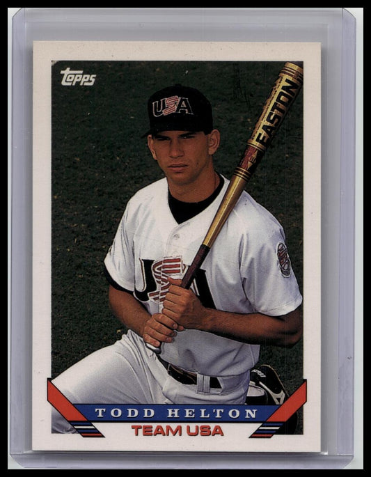1993 Topps Traded #19T Todd Helton Rookie RC Team USA - Rockies