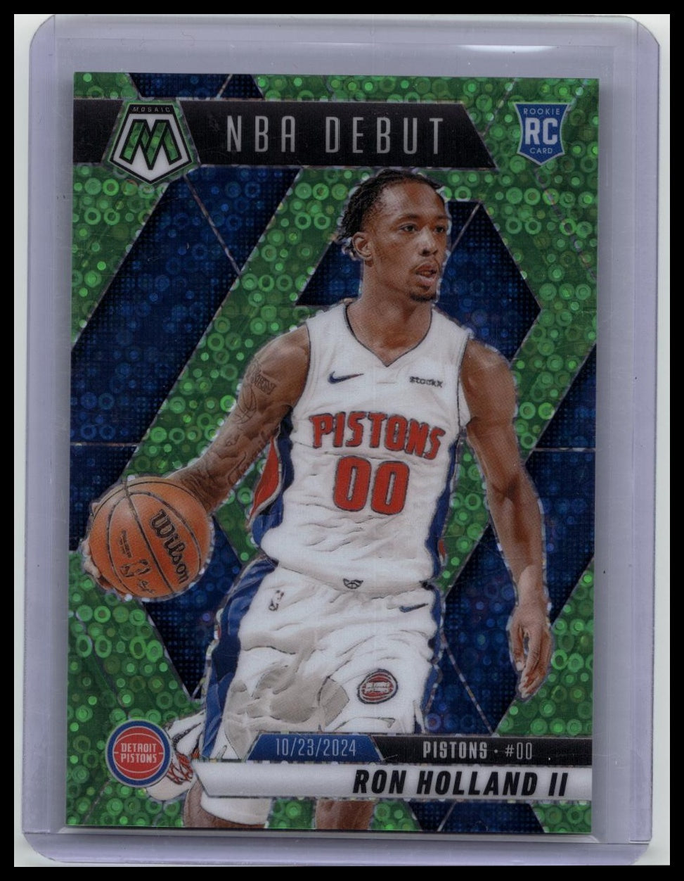 Ron Holland II 2024-25 Panini Mosaic 2-5 Green Fast Break Debut Rookie RC #258