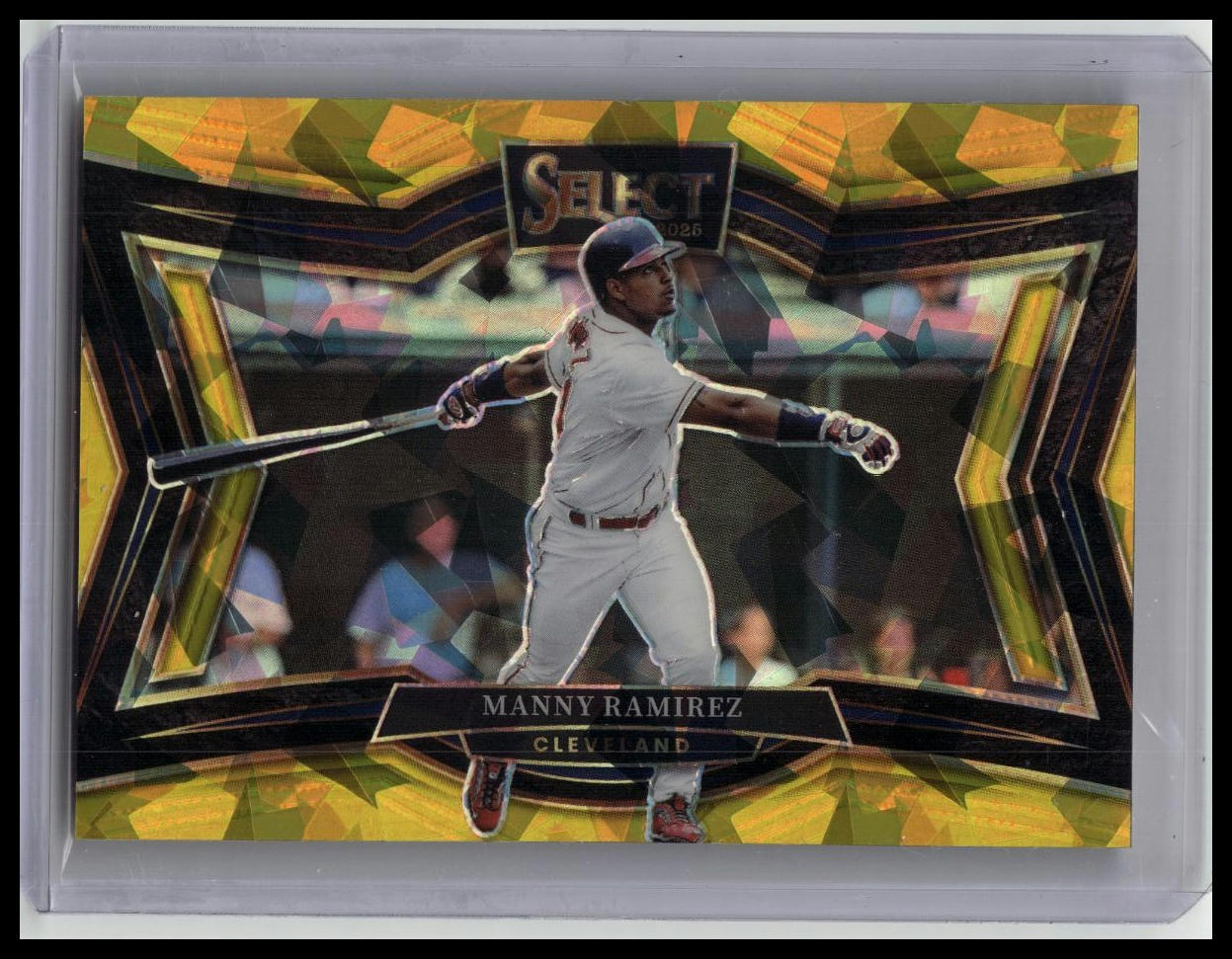 2025 Panini Select Manny Ramirez Diamond Gold Ice Prizm #/10 Indians