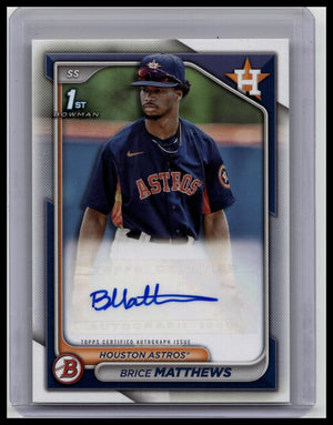 2024 Bowman Prospects Brice Matthews- 1st Bowman Auto- Astros