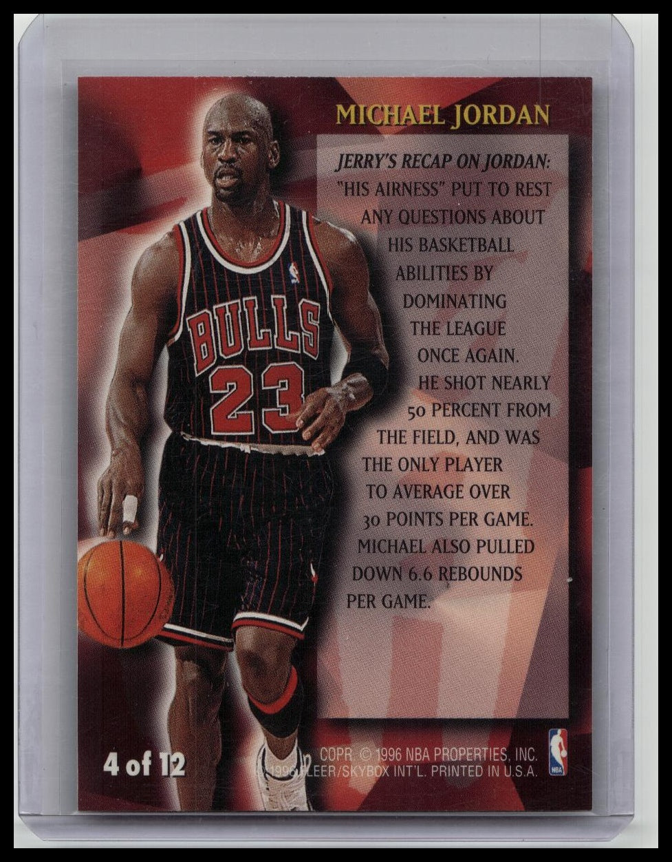 1996-97 Fleer Michael Jordan Stackhouse's All #4 Bulls