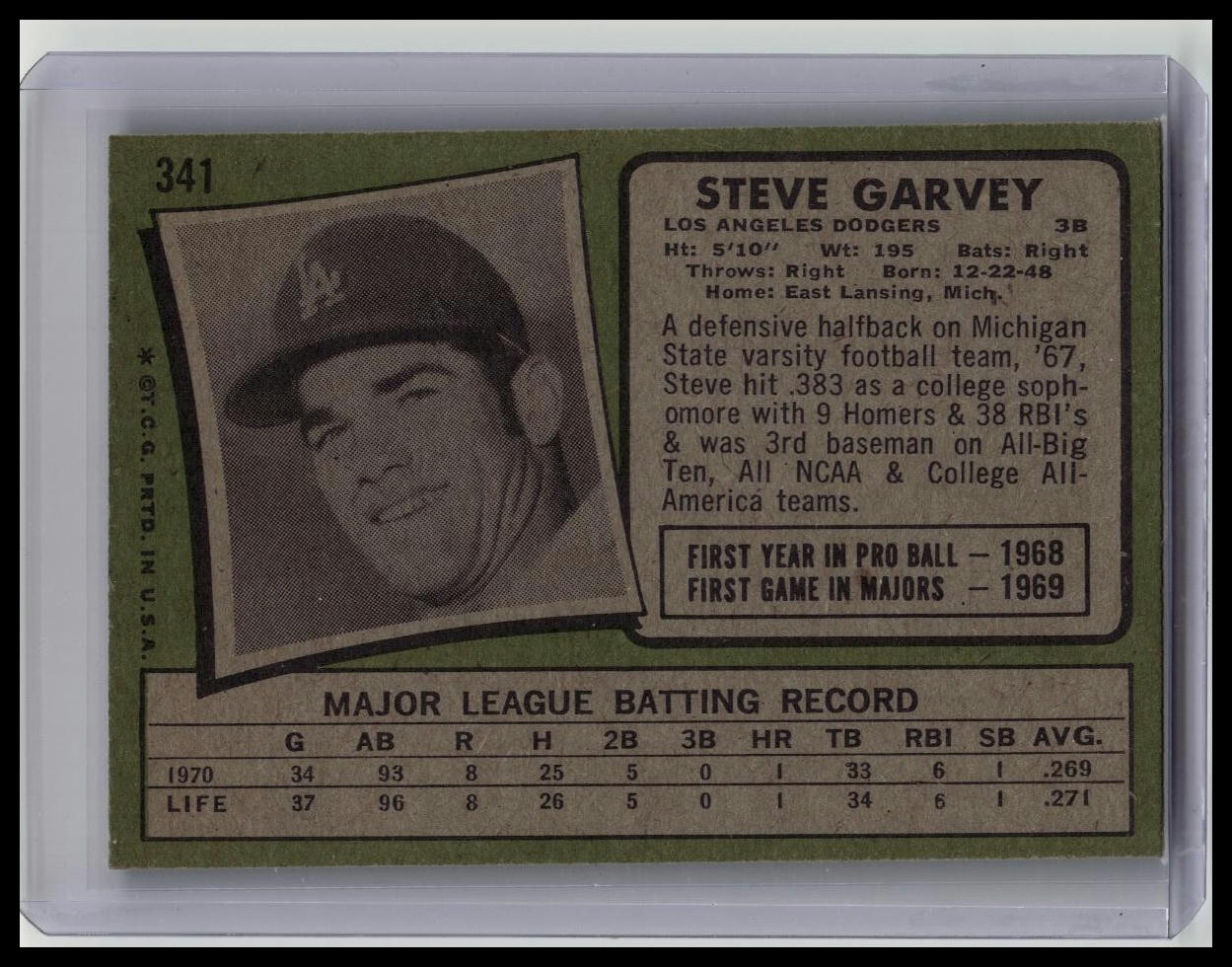 1971 Topps - Steve Garvey #341 (RC)