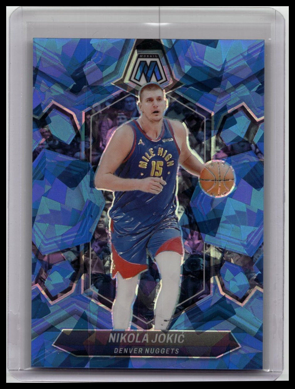 2024-25 Panini Mosaic Nikola Jokic #47 Blue Cracked Ice /125