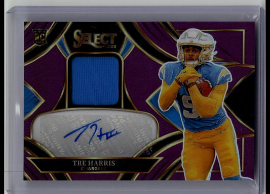 2025 Panini Select Purple Tre Harris Rookie Patch Auto RPA /49