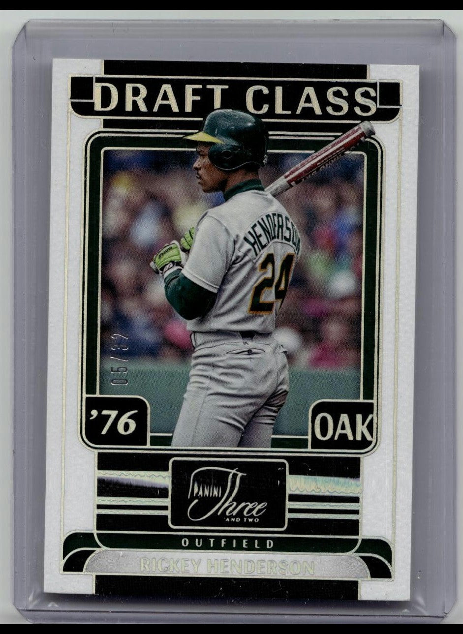 2024 Panini Three and Two - Draft Class Rickey Henderson #31 Full Count /32