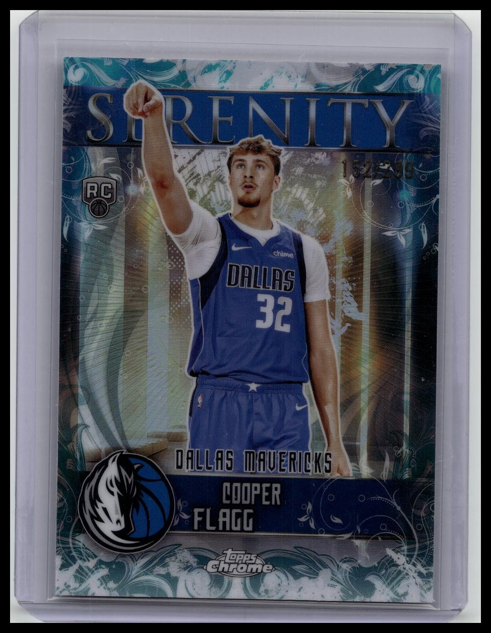 Topps 2025-26 Chrome Cooper Flagg Serenity /299 RC Dallas Mavericks SY-11