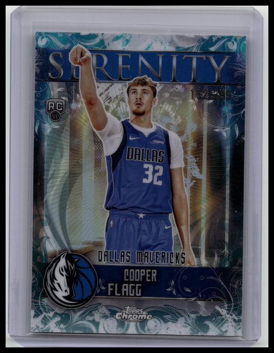Topps 2025-26 Chrome Cooper Flagg Serenity /299 RC Dallas Mavericks SY-11