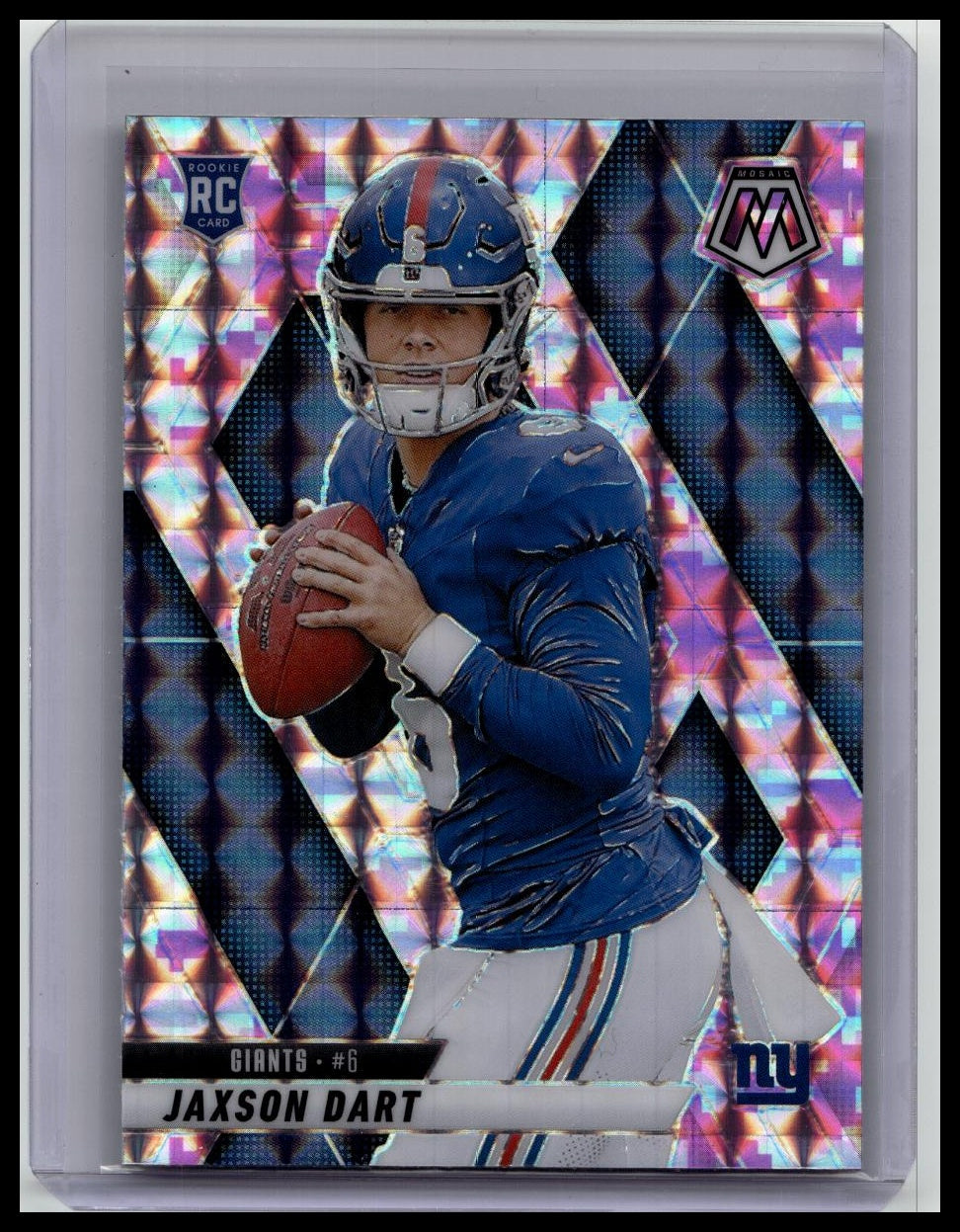 2025 Panini Mosaic #362 Jaxson Dart Mosaic Camo Pink