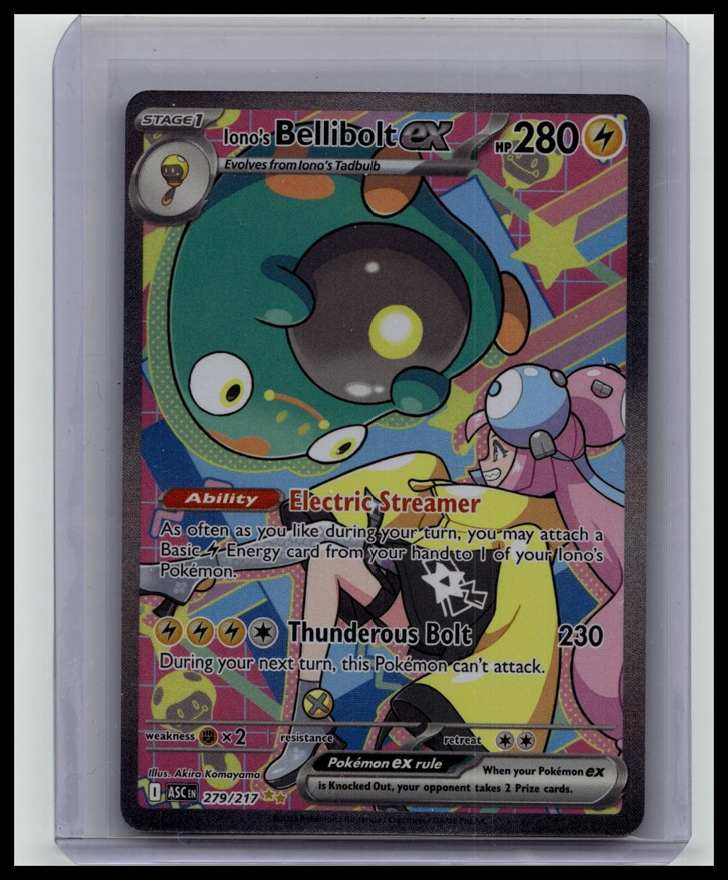 Pokemon Ascended Heroes Ionos Bellibolt ex 279/217 Special Illustration Rare SIR