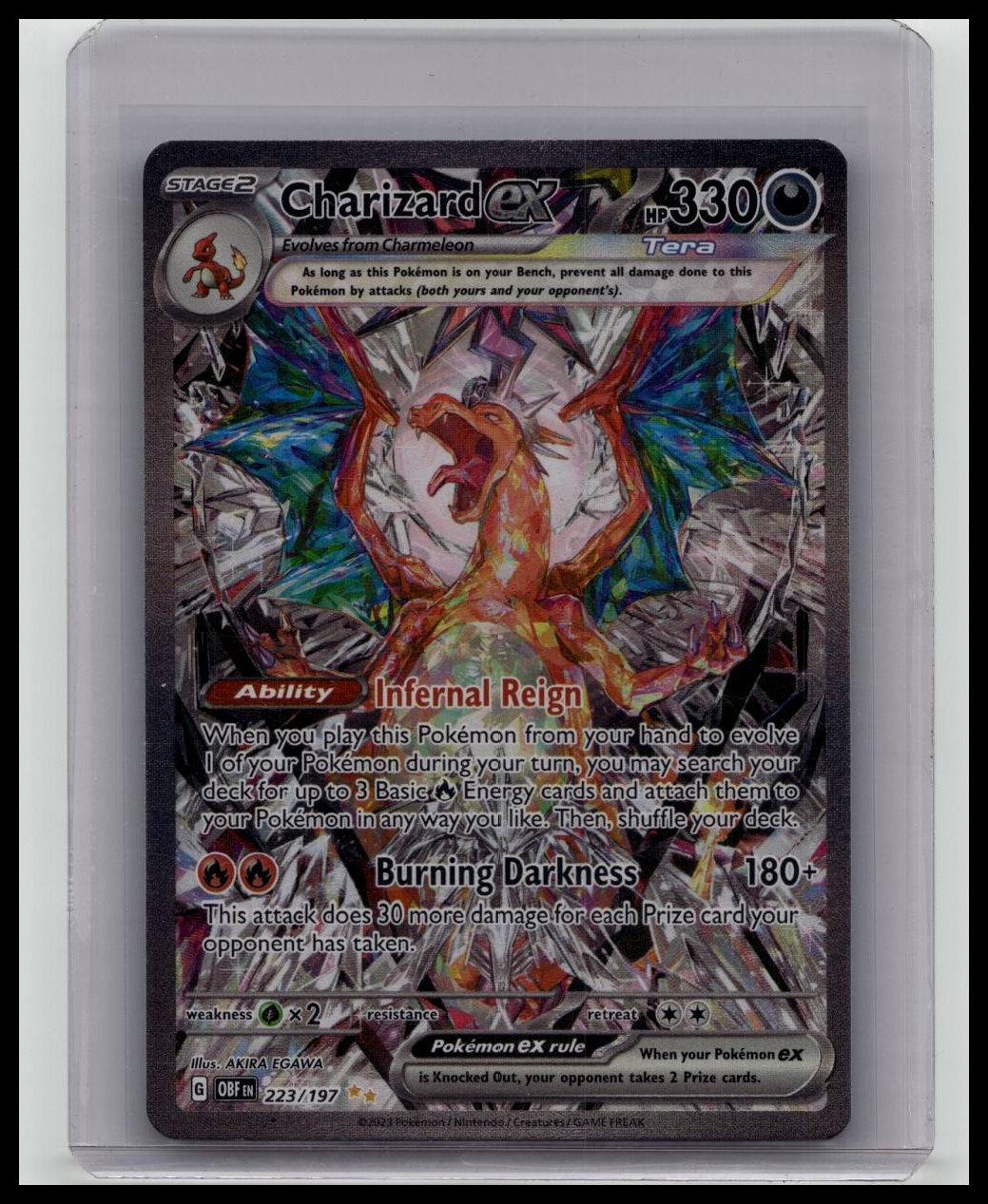 2023 Pokemon TCG Obsidian Flames CHARIZARD SPECIAL ILLUSTRATION 223/197 RARE
