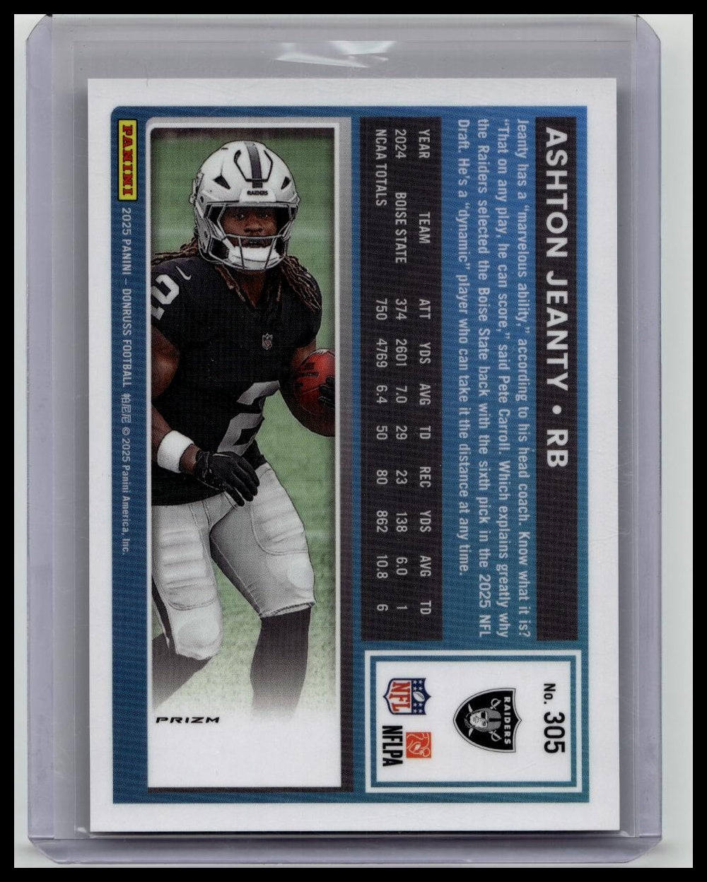 ASHTON JEANTY 2025 OPTIC FOOTBALL EMOJI RATED ROOKIE CASE HIT SSP