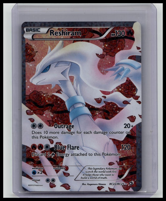 Pokémon Reshiram Full Art Ultra Rare Holo RC22/RC25 Legendary Treasures
