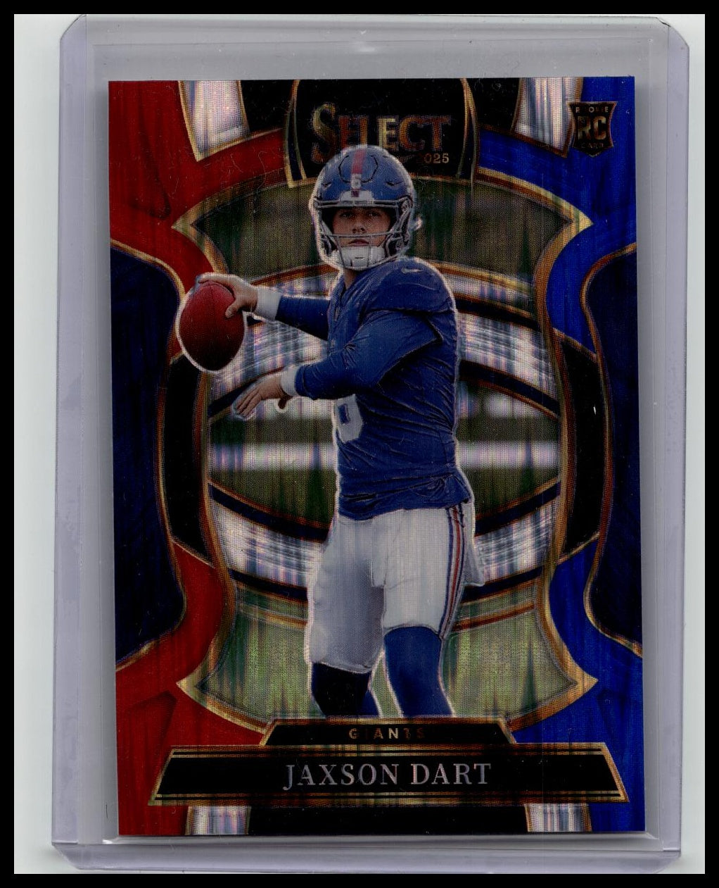 2025 Panini Select Jaxon Dart Concourse Rookie #93 Red & Blue Shock Giants