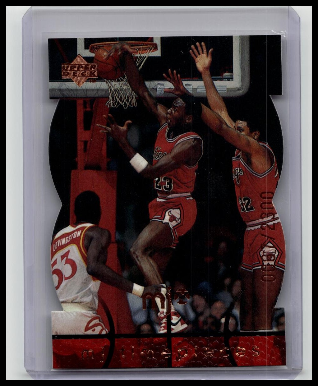 1998 Upper Deck MJX MJ Timepieces Die Cut 0067/2300 Michael Jordan #4 HOF
