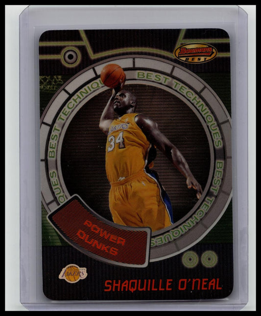 SHAQ - SHAQUILLE O'NEAL 1999-00 Bowman's Best Techniques #BT3 Lakers