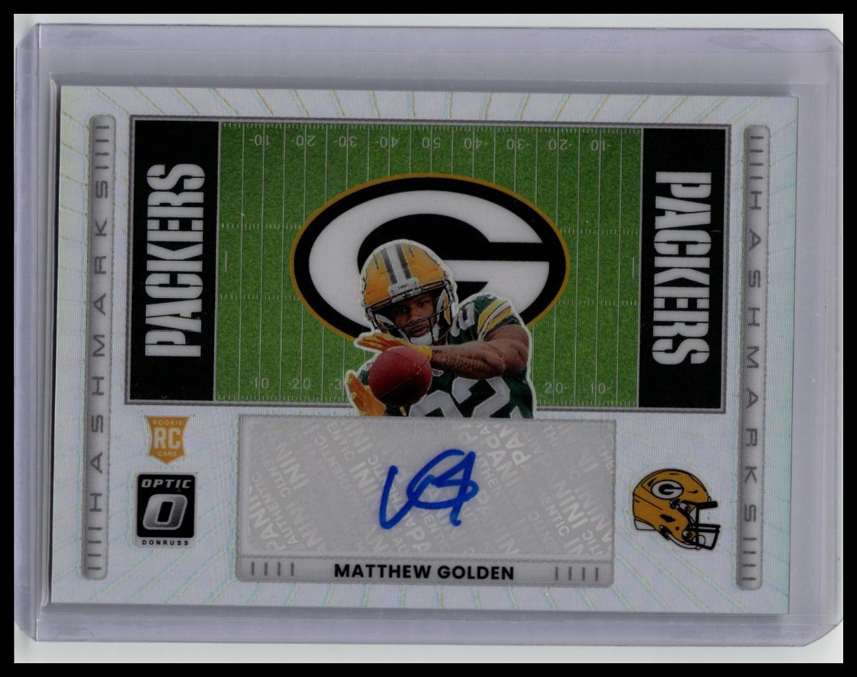2025 Donruss Optic Football Matthew Golden Rookie Auto Hashmarks