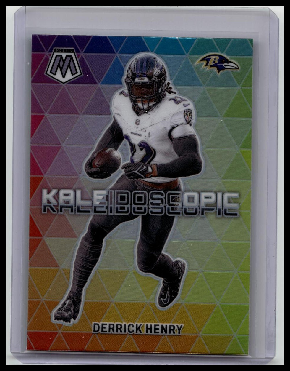 Derrick Henry 2024 Mosaic Prizm Kaleidoscopic Case Hit #3 SSP Ravens