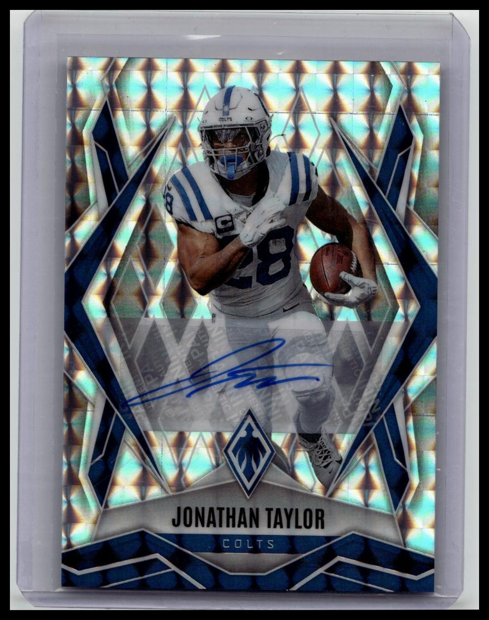 JONATHAN TAYLOR 2025 Panini Mosaic Silver Pyramid Auto Autograph /99 Colts