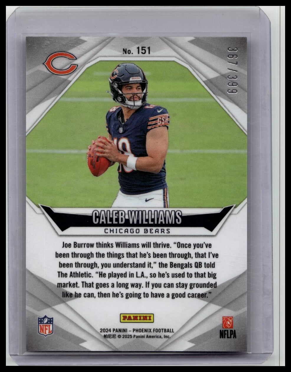 2024 Panini Phoenix - Rookies Caleb Williams #151 Team Helmet /399 (RC)