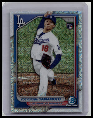 YOSHINOBU YAMAMOTO 2024 BOWMAN CHROME MEGA BOX ROOKIE MOJO #36 RC